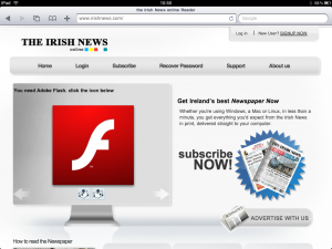 Irish News Flash-based paywall