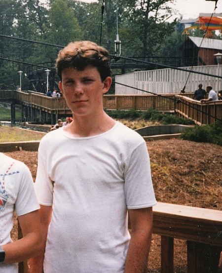At Six Flags in Georgia in 1986 (aged 14)